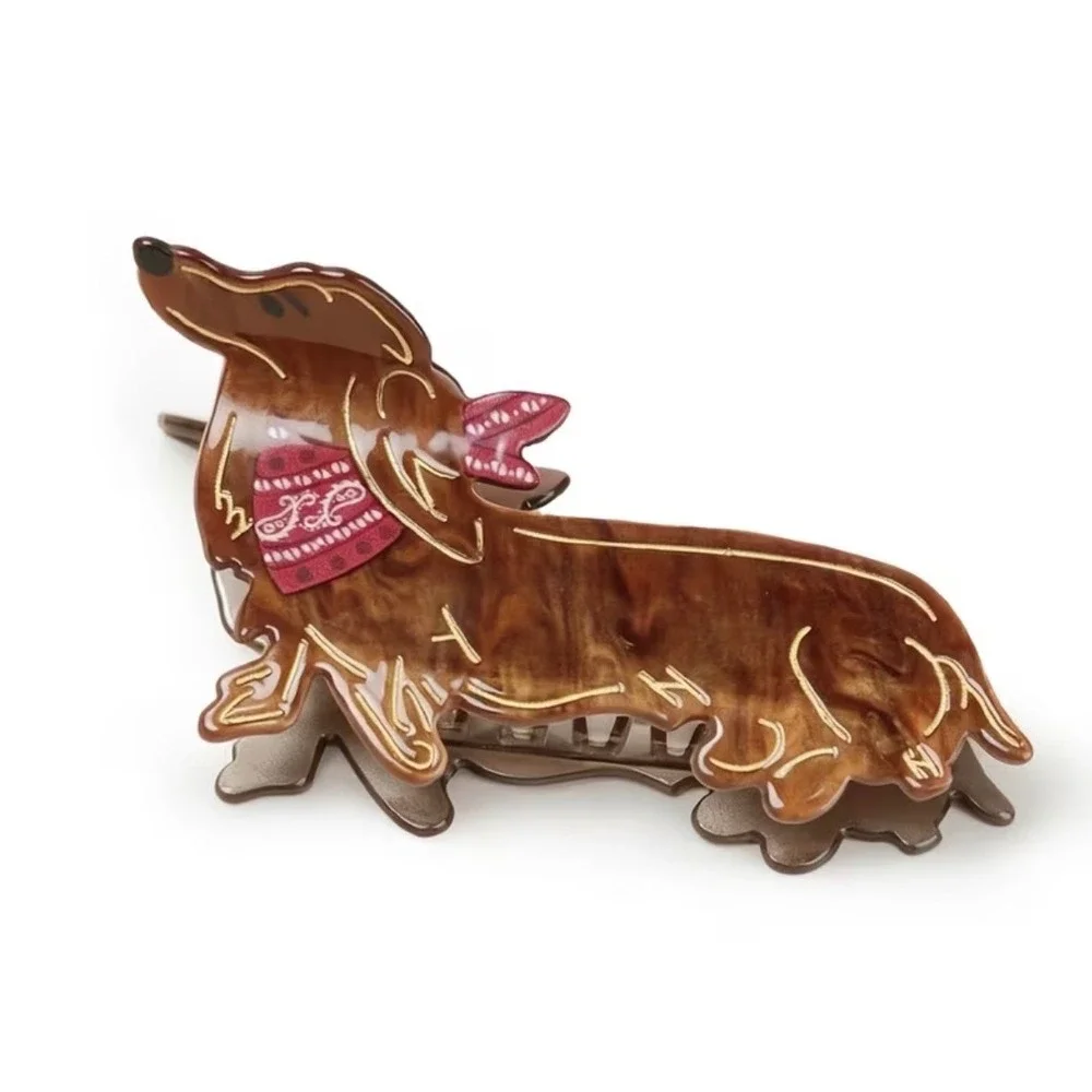 Dachshund Hair Claw Clip Women 4